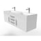 Castello Usa Amazon 60" Wall Mounted White Vanity With White Top And Brushed Nickel Handles CB-MC-60W-BN-2056-WH - alternate 7